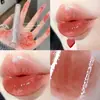 Lápiz Labial Secreto de Lenguaje de Flores Baja Saturación Falso Maquillaje Cero Gelatina Labial con Forma de Corazón Estudiante Envío Directo