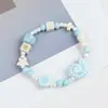 Pulseira Cerâmica Jingdezhen Cor Dopamina Antiga Contas Tecida à Mão Presente Original Nova Pulseira Chinesa para Mulheres