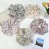 Estilo Coreano Primavera y Verano Suave Giratorio Talla Grande Estilo Chino Estampado Anillo para el Cabello de Intestino Grueso Encaje Tiara para Mujer Cuerda para el Cabello Dulce de Moda