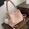 Bolso Rosa de Gama Alta Elegante de Nicho para Mujer 2026, Nuevo Bolso Cruzado Versátil, Bolso de Mano de Moda, Bolso Tipo Cubo