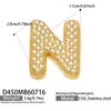 Collar Colgante Misterioso y Lujoso con Circonitas Incrustadas y 26 Letras Inglesas, Acero Inoxidable Chapado en Oro de 18k, Collar de Joyería para Mujer