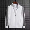 Sudadera con capucha para hombre Traje deportivo Estilo nuevo Tres rayas Casual Ropa de primavera otoño invierno Chaqueta Chaqueta de moda Cárdigan Cuello alto Top