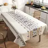 Mantel de estilo étnico, impermeable, a prueba de aceite, lavable, resistente al calor, lujo ligero, tacto de alta gama, mantel rectangular bohemio