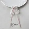 Pajarita encaje cinta larga tela lazo accesorio DIY bolsa zapato decoración accesorio sombrero accesorio ropa