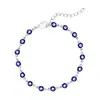Popular Europeu e Americano Olho do Diabo Pulseira de Prata Pulseira Redonda Olho Mágico Azul Pulseira do Olho Gordo Pulseira para Meninas