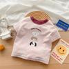 Roupas de Terno Estilo Coreano Verão 2024 Novas Calças para Bebê Menino de 1-3 Anos Conjunto de Duas Peças 100% Algodão Seção Fina Tipo A Roupas de Passeio