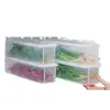 Caja de almacenamiento, caja para conservación de verduras en refrigerador, recipiente portátil de grado alimenticio para jengibre, ajo y fideos, herramienta especializada para uso transfronterizo de grado alimenticio
