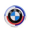 Entrega de una pieza adecuada para el logotipo del automóvil BMW Edición 50 Aniversario, capó del motor, logotipo delantero del automóvil, tapacubos de rueda, logotipo