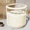 Caja de Almacenamiento de Granos, Contenedor de Arroz, Frasco Sellado de Grado Alimenticio para el Hogar, Contenedor de Arroz Transparente, Contenedor de Granos a Prueba de Insectos y Humedad, Caja de Arroz