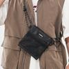 Bolsa Transversal para Homens e Mulheres, Bolsa Quadrada Pequena Versátil, Bolsa de Ombro com Recorte em Cor Contrastante, Mochila Mini Tendência de Marca para Carregador