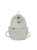 Mochila con Patrón de Estrellas a Cuadros para Estudiantes Mujeres, Gran Capacidad, Ligera, Mochila Casual, Adecuada para Escuela Secundaria y Preparatoria, Mochila Estilo Campus