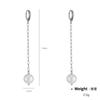 Kenjay Aretes de Borla Larga de Perlas con Diamantes de Oro Real Chapado en Cobre para Mujer Moda Europea y Americana Combinación Universal Personalizados de Aro