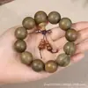 Pulsera Auténtica de Cuentas de Sándalo Verde Buda, Sándalo Natural, Pulsera con Fragancia de Sándalo Jade Argentino, Joyería para Hombres y Mujeres