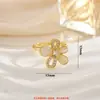 Anillo de cobre galvanizado en oro real para mujer, nicho de alta calidad, ligero, de lujo, sin color, abierto, venta al por mayor en el sudeste asiático transfronterizo.