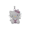 Colar Pingente Gatinho Hello Fofo Mais Vendido Transfronteiriço para Mulheres, Joia Corrente de Suéter Desenho Animado Hip-Hop, Em Estoque na Fábrica