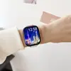 Padrão de lichia combinação de cores fivela magnética de couro bovino adequada para I novo relógio9 pulseira de relógio s8 Apple Watch Applewatch7