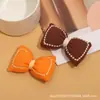 Sapatos e Meias Xadrez Diagonal Marrom com Laço para Meninas Japonesas e Coreanas Acessórios Decorativos Acessórios de Cabelo Macios e Fofos Acessórios de Broche Velcro