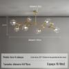 Lâmpadas nórdicas pós-modernas simples sala de estar lustre romântico aconchegante quarto sala de jantar Magic Bean Creative Iron lâmpada molecular