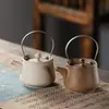 Juego de Té Retro de Cerámica Gruesa y Porcelana con Viga Elevadora, Una Tetera, Dos, Cuatro, Seis Tazas, Estufa de Carbón, Preparación de Té, Caja de Regalo para Exterior y Hogar