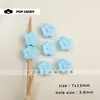 Cuentas de Flor Pequeña de Acrílico con Agujero Recto Materiales Hechos a Mano DIY Colgante para Cadena de Teléfono Bolso Llavero Cuentas Sueltas Accesorios de Joyería