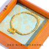 Loja de ouro mesmo estilo ouro quebrado casal contas disco pequena flor orquídea pulseira design de nicho luz luxo pulseira personalizada de alta qualidade