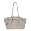 Bolso de Mano Elegante Tejido Texturizado Estilo Coreano Retro para Mujer 2026 Principios de Otoño Gran Capacidad Casual para el Trabajo Bolso de Hombro Único