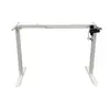 Estrutura de mesa elétrica com altura ajustável com tubos quadrados planos invertidos em colunas de duas seções, suporte de mesa para computador de escritório, suporte ajustável para mesa de estudo