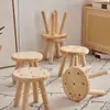 Taburete bajo para uso doméstico, taburete de galleta, taburete redondo pequeño de ocio, taburete cuadrado, taburete infantil de madera maciza, taburete reposapiés, taburete para cambiar zapatos, taburete de mesa de centro para sala de estar