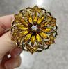 Broche de girassol personalizado moda retrô Europa e Estados Unidos mais vendidos requintado exagerado atmosférico planta flor acessórios de vestuário