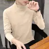 Tops de otoño e invierno con cuello semi-alto, forro polar de doble cara, capa interior ajustada de negocios, camiseta interior cálida, camiseta de manga larga para hombre