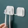 Estante de almacenamiento para cepillos de dientes estilo japonés Montado en la pared Sin perforaciones Baño Inodoro Soporte para vaso para enjuague bucal Soporte para cepillos de dientes Soporte para vaso para dientes