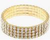 Weiya Joyería de Comercio Exterior Europea y Americana Estilo Princesa Sencillo Pulsera de Fila para Niña 8 Filas Diamante Combinación Brillante Pulsera Venta al por Mayor