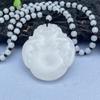 Colgante Doble Valiente de Jade Blanco Afgano Colgante con Hebilla de Seguridad Accesorios para Colgar en Bolsas de Coche Ropa Cintura Hombres y Mujeres Cadena de Lana