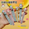 Lixa de Unha de Gatinho Fofo de Desenho Animado para Meninas, Ferramenta de Manicure, Tira de Lixa Polidora, Lixa de Unha Portátil, Atacado