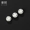 Cuentas redondas de plata S925 con forma de cara sonriente hueca, material para pulseras, cuentas sueltas, accesorios de joyería de plata al por mayor S0765
