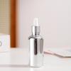 Frasco Essencial de Óleo Dourado Galvanizado Frasco Spray para Tônico 50ml Vidro Galvanizado Pressão Loção Cosméticos Reembalado Frasco Vazio