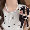Collar con Bufanda de Seda Estampado Leopardo Maillard para Mujer Diseño Retro Único de Nicho Cadena para Suéter Accesorios de Collar Elegantes Personalizados para Mujer