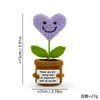 Adornos de Tarjetas Inspiradoras Emocionales de Lana Tejidos a Mano Suculentos de Energía Positiva Maceta de Venta Caliente Transfronteriza Adornos de Cactus