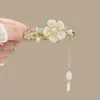 Pasador de Pelo con Borla de Campana de Diamante Azul para Mujer, Accesorio de Pelo Exquisito de Gama Alta, Pinza Lateral, Pasador de Pelo, Pinza BB Lateral de Estilo Antiguo