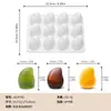 Nuevo Molde de Silicona Grado Alimenticio Serie Mango de 8 y 12 Cavidades para Pudín Francés y Pastel de Frutas, Fácil de Desmoldar