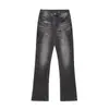 Diseño lavado americano sentido retro jeans ligeramente acampanados estilo masculino rebelde guapo juvenil pantalones largos rectos ajustados en stock