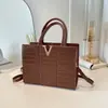 Bolsos de comercio exterior con estampado de cocodrilo, bolso de mujer de alta gama, bolso de mano patchwork de gran capacidad, bolso de hombro moderno, bolso cruzado casual