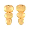 Pendientes de Plata de Ley S925 con Aguja de Plata, Semicírculo Metálico Plegado Europeo y Americano, Pendientes de Diseño Exagerado Retro Elegante para Mujer 2474