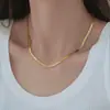 Estilo Mori Simples Exquisito Versátil Corrente Osso de Cobra Novo Estilo Tornozeleira de Aço Titânio Moda Feminina Elegante Dourada Corrente de Pé de Verão Joia