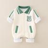 Macacão de Algodão Puro Dupla Camada Classe A para Bebê Outono Nova Roupa Macacão para Bebê Recém-Nascido Roupa para Exterior Macacão de Engatinhar