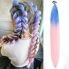 Coleta postiza diadema para el cabello de mujer goma elástica trenza boxeadora estilo navideño trenza de colores coleta postiza trenza de pelo
