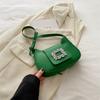 Elegante simple moda estilo coreano hebilla de diamantes imitación bolso de hombro para mujer 2024 primavera nuevo ins bolso de axila bolso de mujer