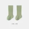 25 Pares de Calcetines para Niños, Doble Aguja Estilo Primavera y Otoño, Sueltos y de Alta Elasticidad, Calcetines de Caña Media que No Aprietan para Bebés y Niños Pequeños, Calcetines de Bebé Lisos Unisex