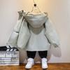 Cortavientos con Capucha Elegante para Niñas, Chaqueta Holgada Estilo Coreano para Niños, Cortavientos para Niños Grandes, Nuevo Modelo Primavera y Otoño 2026 para Niñas