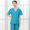 Roupa de Lavar Mãos para Sala de Cirurgia Masculina Manga Curta Roupa de Trabalho de Médico Manga Longa Odontológica Roupa de Verão Roupa de Escovar Mãos Traje de Enfermeira Feminina